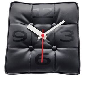 Barcelonatime Barcelona Chair Pillow Battery Wall Clock Luft 2002 by Semk Design